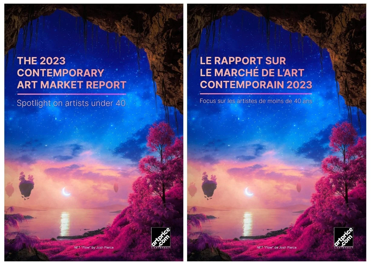 Artmarket.com: Interview with digital artist Josh Pierce, whose NFT 'Flow' is on the cover of the Artprice 2023 Contemporary Art Market Report