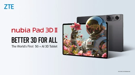 ZTE launches the world's first 5G+AI eyewear-free 3D tablet nubia Pad 3D II at MWC24