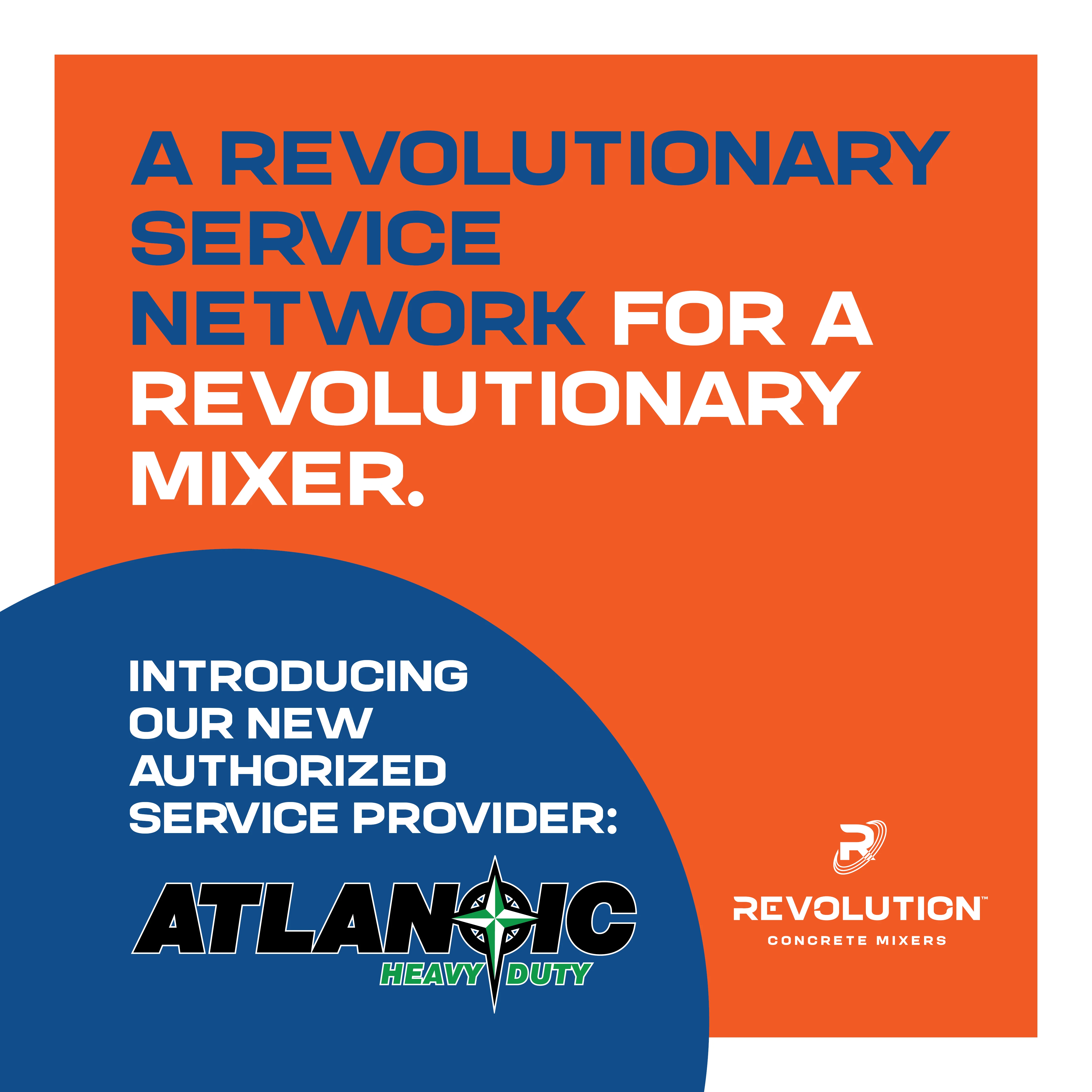Revolution Concrete Mixers Welcomes Atlantic Heavy Duty to Authorized Service Provider Network