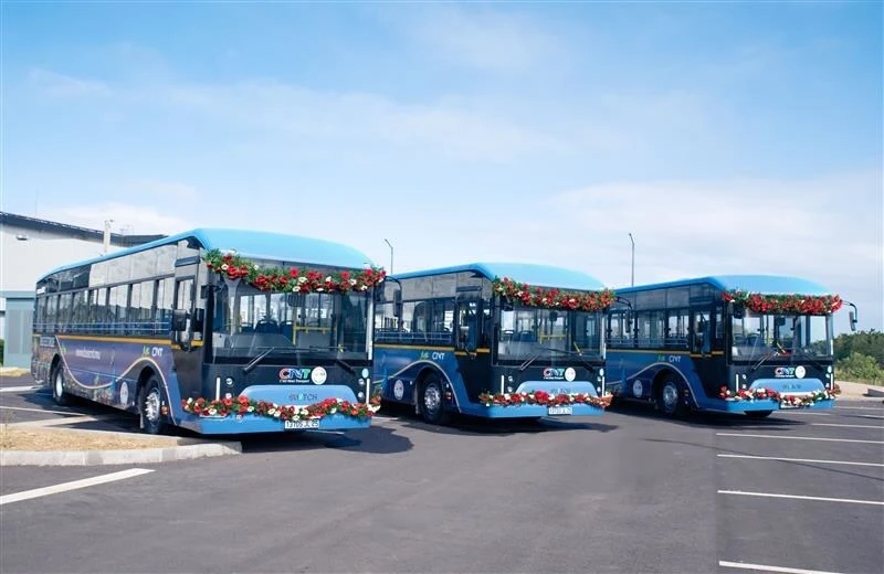 Make in India, for the World: SWITCH Mobility Exports the first batch of 10 E-Buses from the 100-unit order to Mauritius as a special gift under a Government-to-Government Agreement