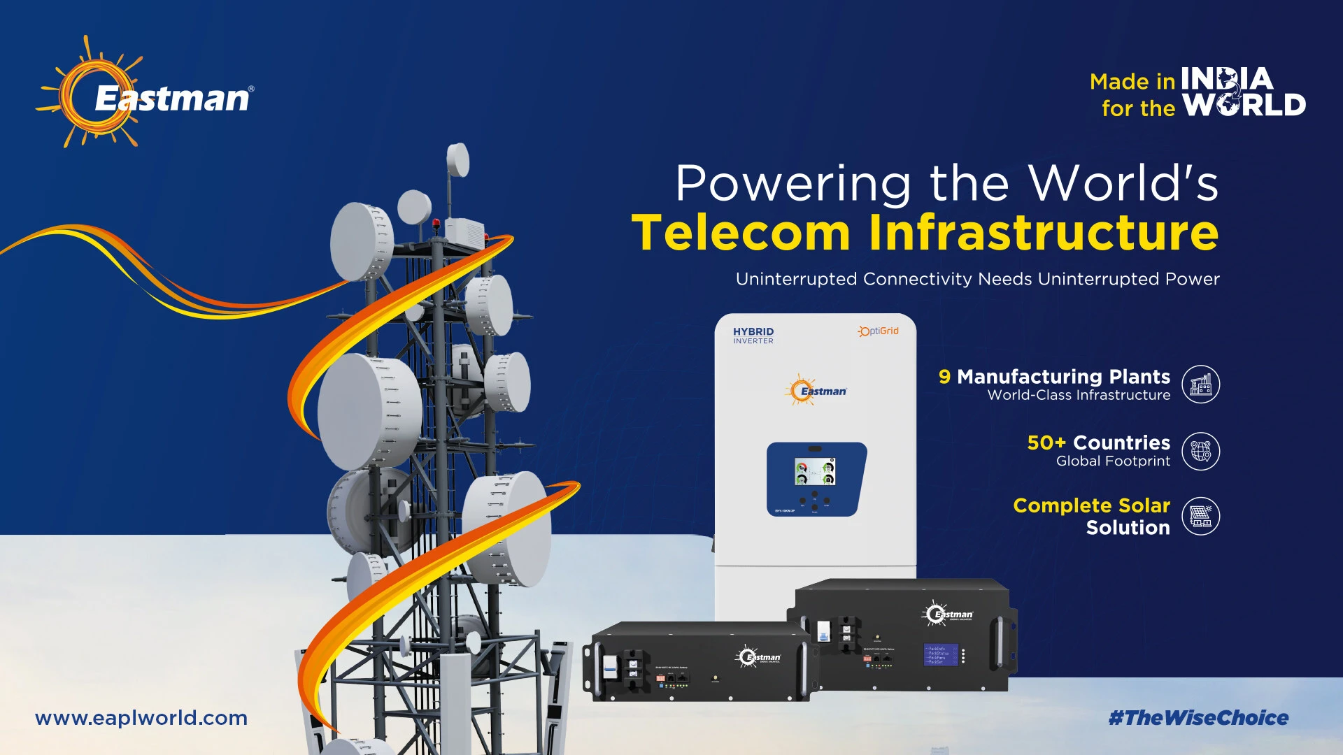 Eastman Auto &amp; Power Accelerates Its Global Energy Portfolio with New Telecom Battery &amp; Hybrid Inverter Range