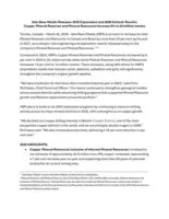 Vale Base Metals Releases 2025 Exploration and 2026 Outlook Results; Copper Mineral Reserves and Mineral Resources Increase 6% to 53 million tonnes