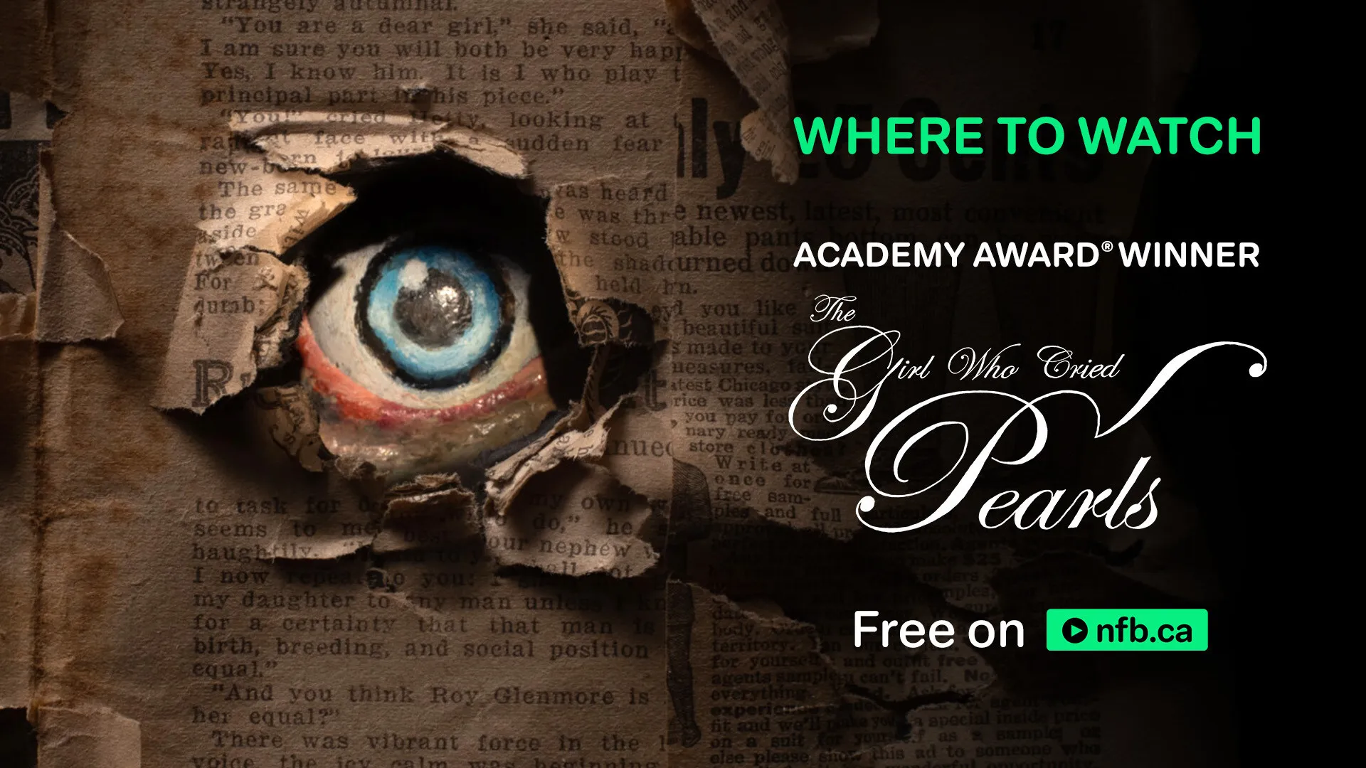 National Film Board of Canada brings Lavis and Szczerbowski's Oscar-winning The Girl Who Cried Pearls to audiences around the world