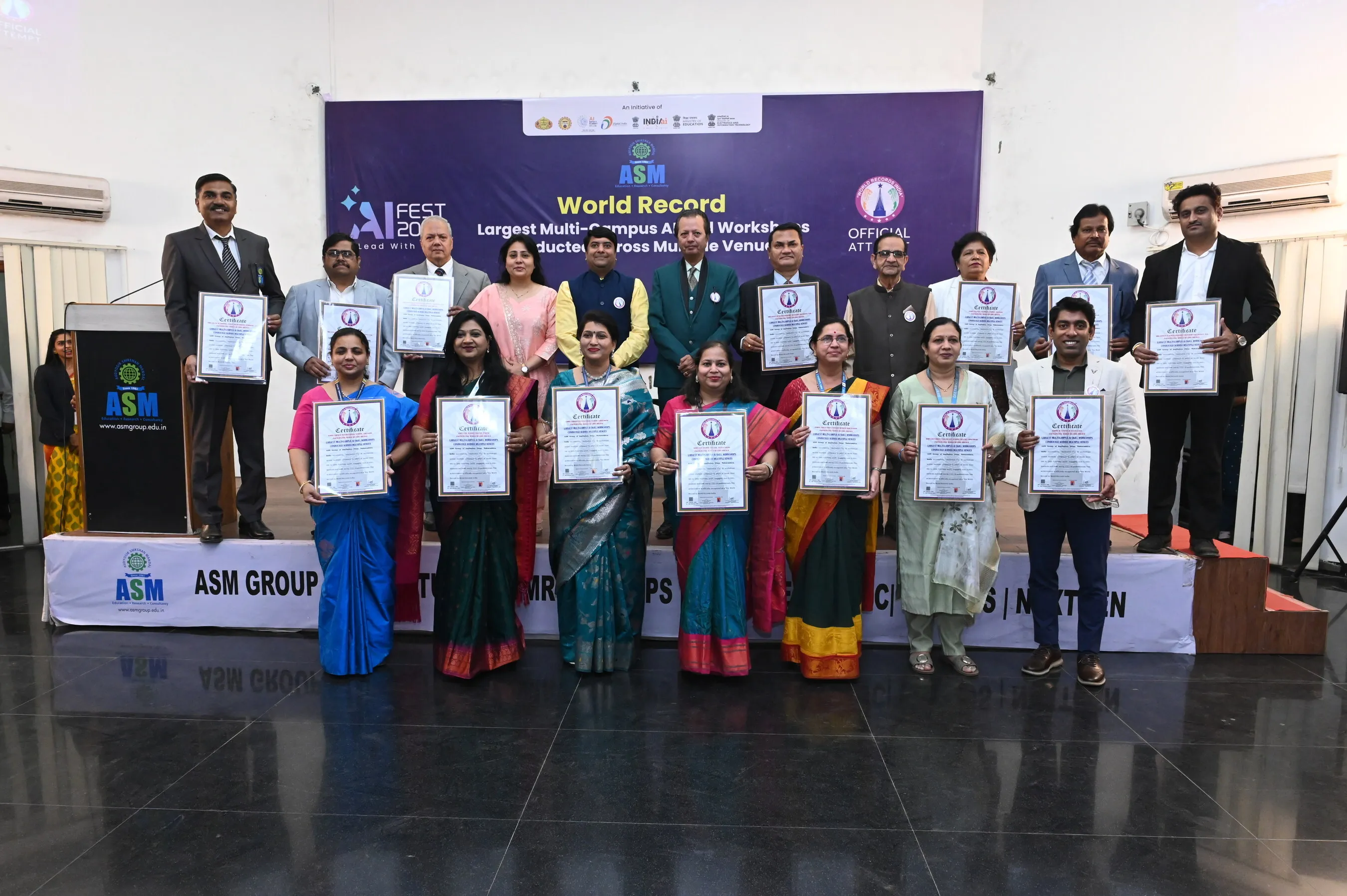 On National Science Day, ASM Group of Institutes Achieves World Record in AI Training Across Campuses