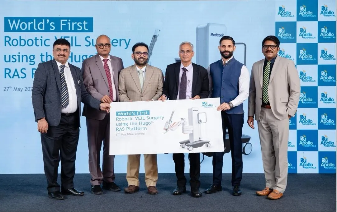 Apollo Hospitals Chennai Performs World's First Robotic Cancer Surgery for Lymph Node Removal Using Hugo RAS Platform via Lateral Approach