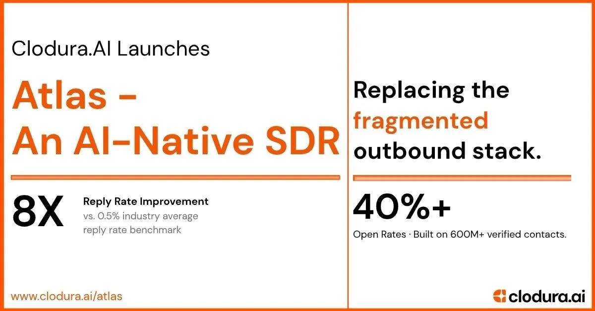 Clodura.AI Launches Atlas, an AI-Native SDR Built on a Unified Data, Intelligence, and Outbound Execution Platform