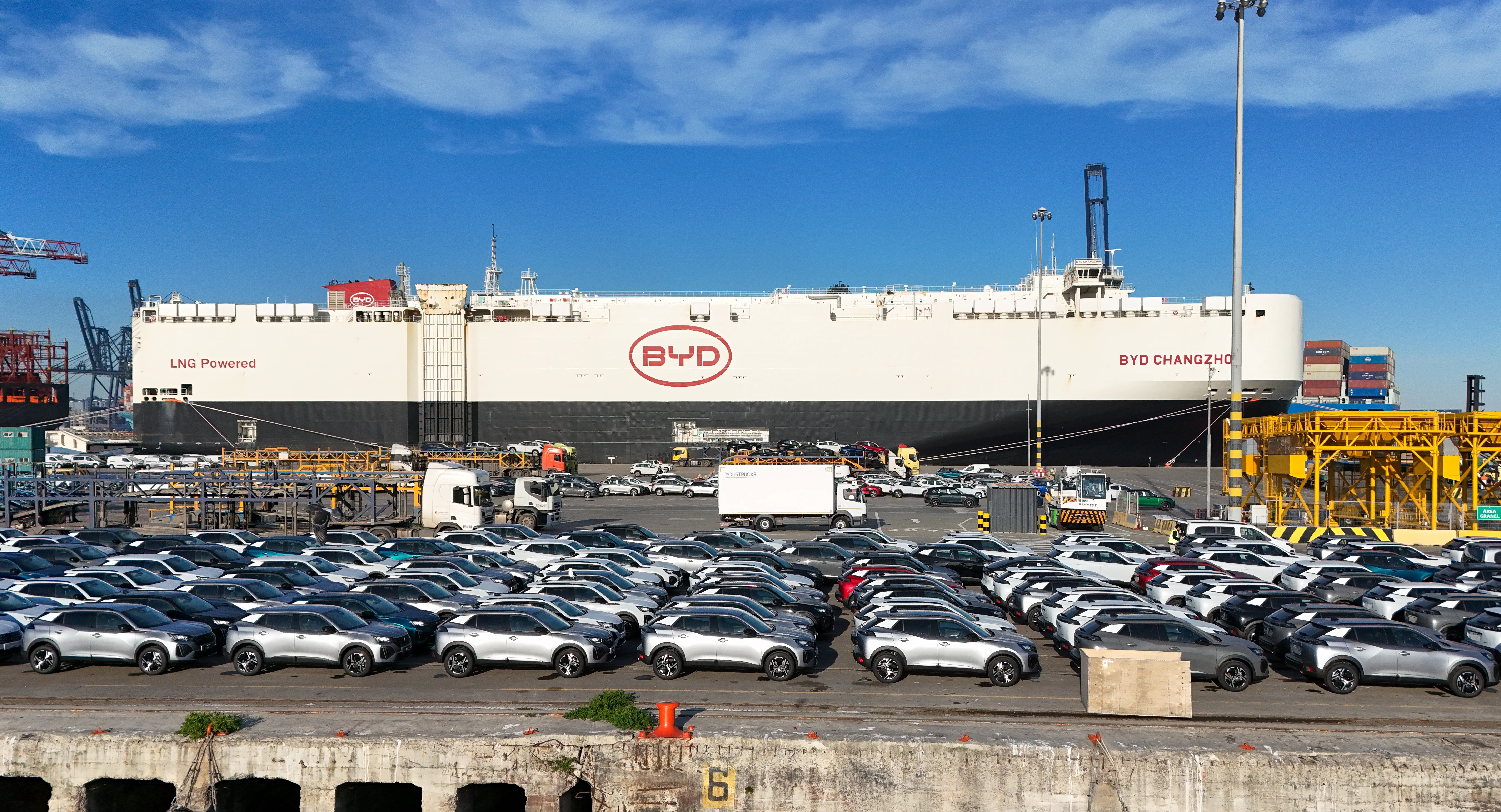 DP World Handles Record BYD New Energy Vehicle Shipment to Chile