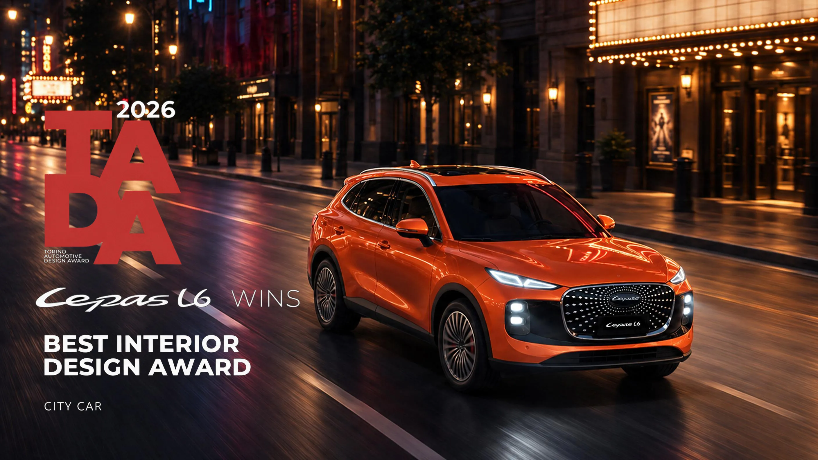 LEPAS L6 Wins Best Interior Design Award in the City Car Category at TADA 2026