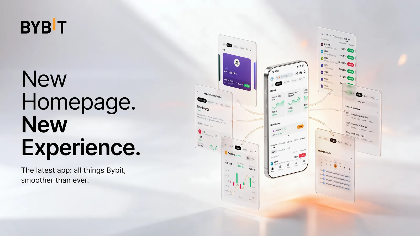 Bybit Revamps App to Reflect New Financial Platform Positioning, Unifying Crypto, Stocks, Macro Assets, Earn, and Alpha